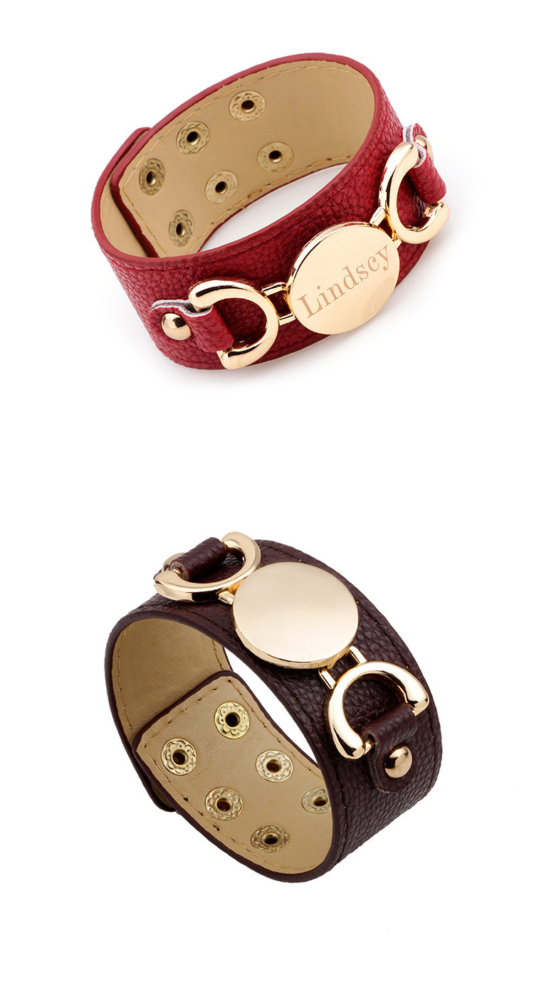 Fashion Khaki Letter Pattern Decorated Bracelet,Fashion Bracelets