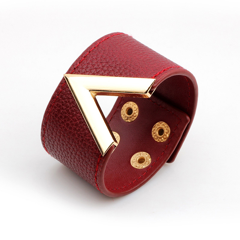 Fashion Brown Letter V Shape Decorated Bracelet,Fashion Bracelets