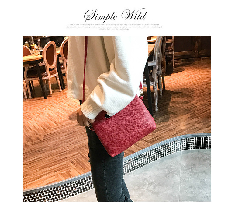 Fashion Pink Rivet Decorated Handbag ( 4 Pcs ),Messenger bags