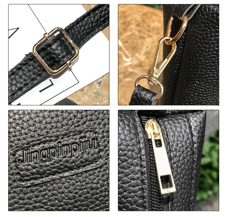 Fashion Light Gray Pure Color Decorated Shoulder Bag (2 Pcs ),Messenger bags