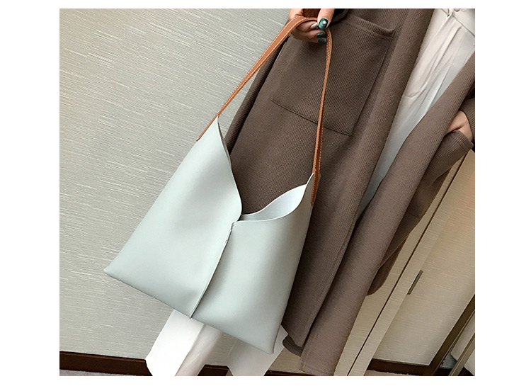 Fashion Black Pure Color Decorated Shoulder Bag ( 3pcs),Messenger bags