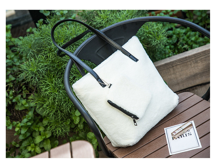 Fashion Black Pure Color Decorated Shoulder Bag ( 2 Pcs),Messenger bags
