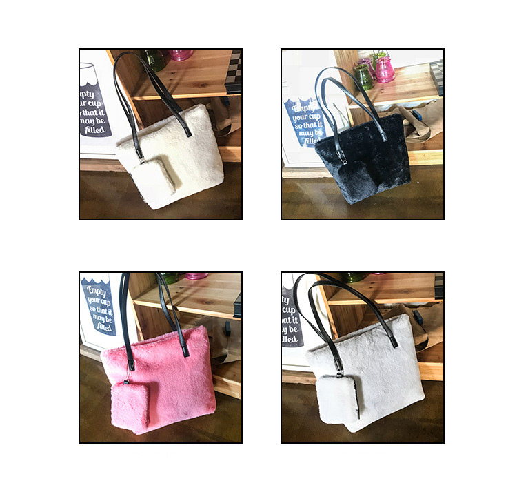 Fashion White Pure Color Decorated Shoulder Bag ( 2 Pcs),Messenger bags