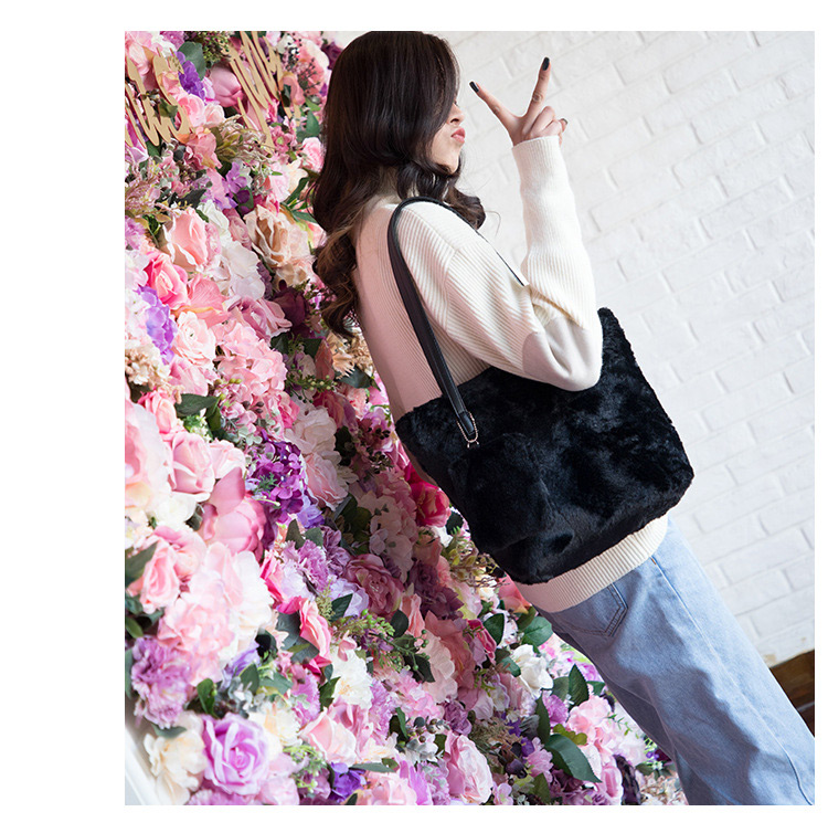 Fashion Black Pure Color Decorated Shoulder Bag ( 2 Pcs),Messenger bags