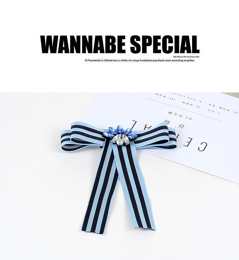 Fashion Blue Bowknot Shape Decorated Brooch,Korean Brooches