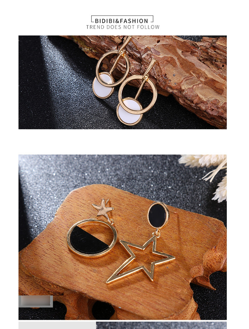 Fashion Silver Color+white Star Shape Decorated Earrings,Drop Earrings