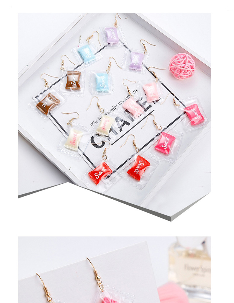Fashion Coffee Candy Shape Decorated Earrings,Drop Earrings