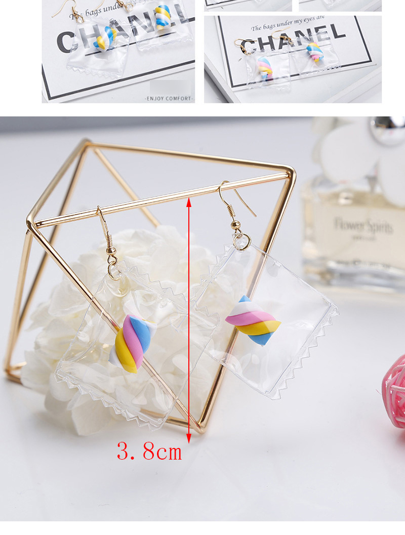 Fashion Yellow+blue+white Candy Shape Decorated Earrings,Drop Earrings