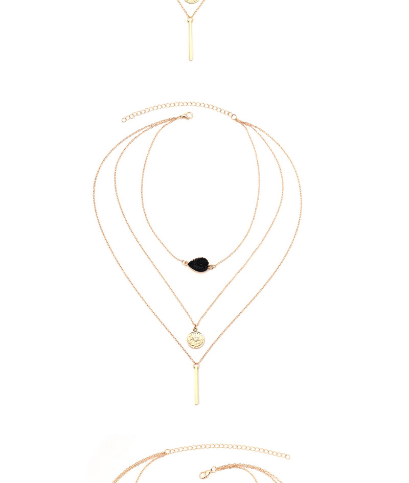 Fashion Black Pure Color Decorated Necklace,Pendants