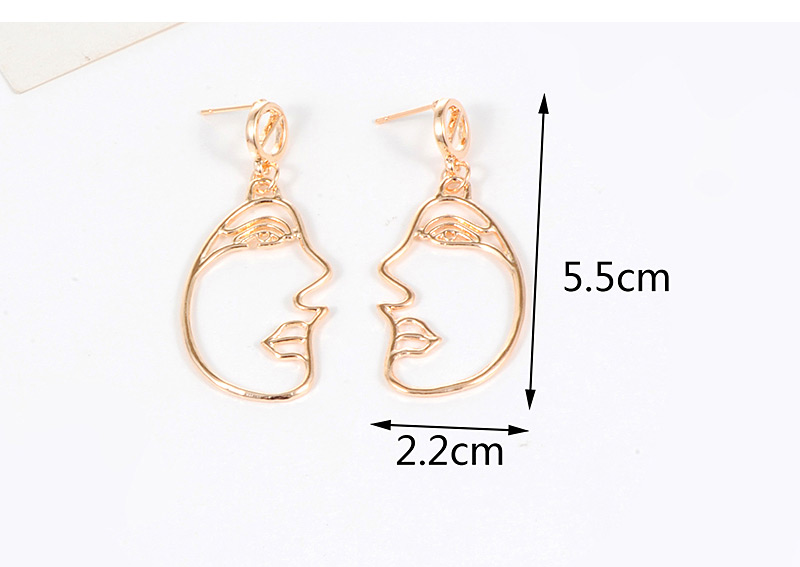 Fashion Gold Color Mask Shape Decorated Pure Color Earrings,Drop Earrings