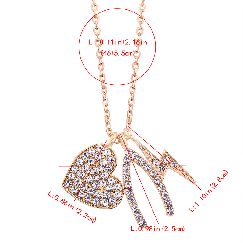 Fashion Black Heart Shape Pendant Decorated Necklace,Pendants