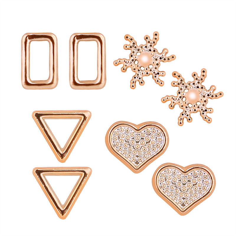 Fashion Gold Color Heart Shape Decorated Ring Sets(8pcs),Rings Set