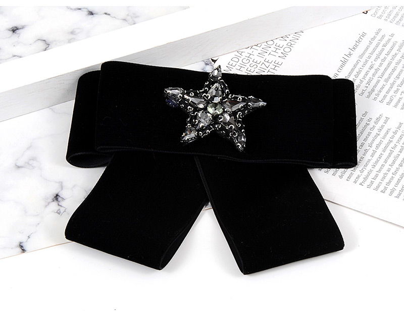 Fashion White Star Shape Decorated Bowknot Brooch,Korean Brooches