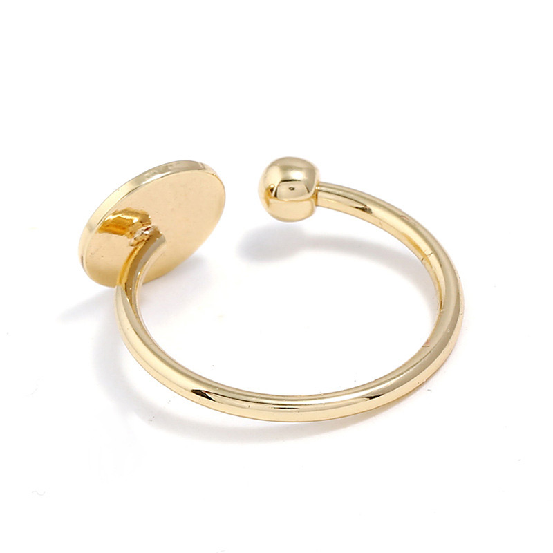 Trendy Gold Color Round Shape Decorated Pure Color Ring,Fashion Rings