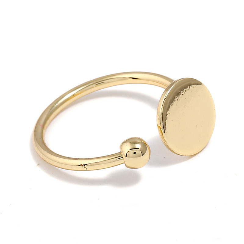 Trendy Gold Color Round Shape Decorated Pure Color Ring,Fashion Rings