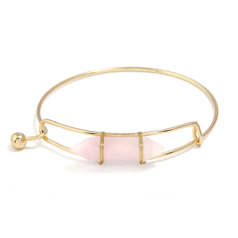Trendy Pink Geometric Shape Decorated Simple Bracelet,Fashion Bangles