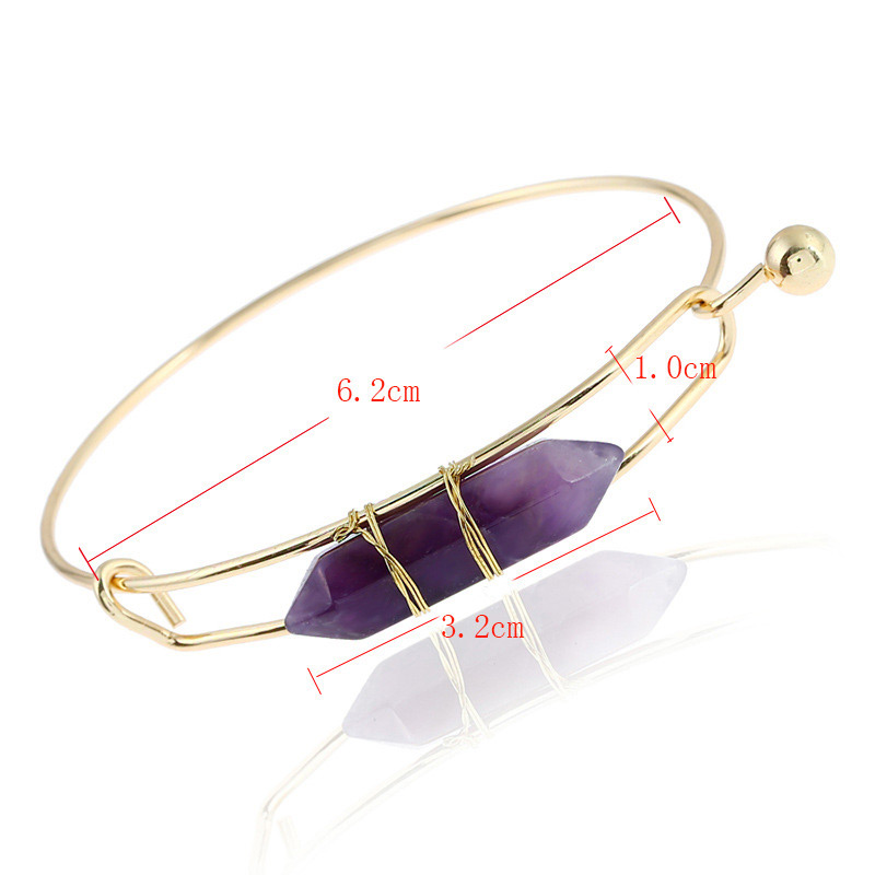 Trendy Purple Geometric Shape Decorated Simple Bracelet,Fashion Bangles