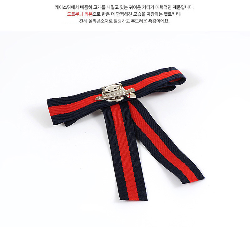 Trendy Red+navy Insect Decorated Simple Bowknot Brooch,Korean Brooches