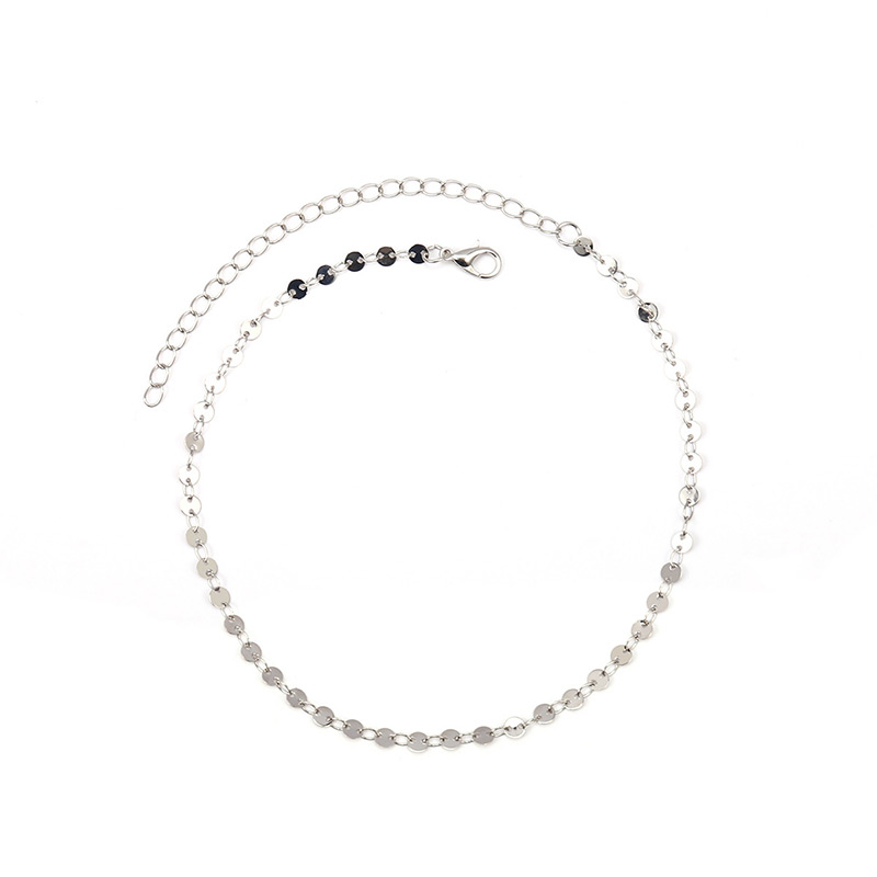 Fashion Silver Color Pure Color Decorated Choker,Chains