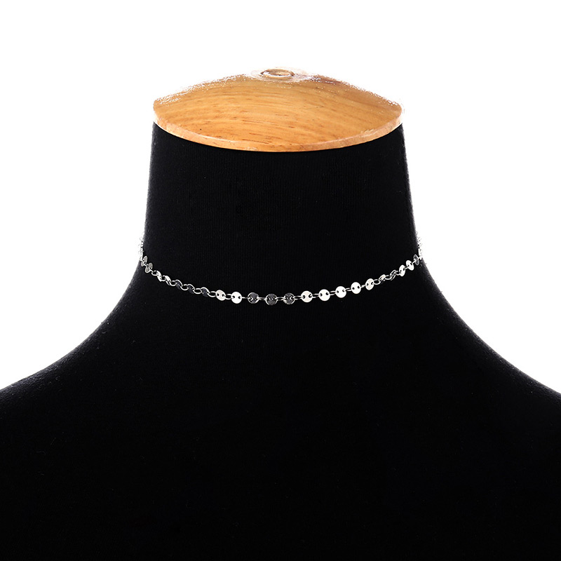 Fashion Silver Color Pure Color Decorated Choker,Chains