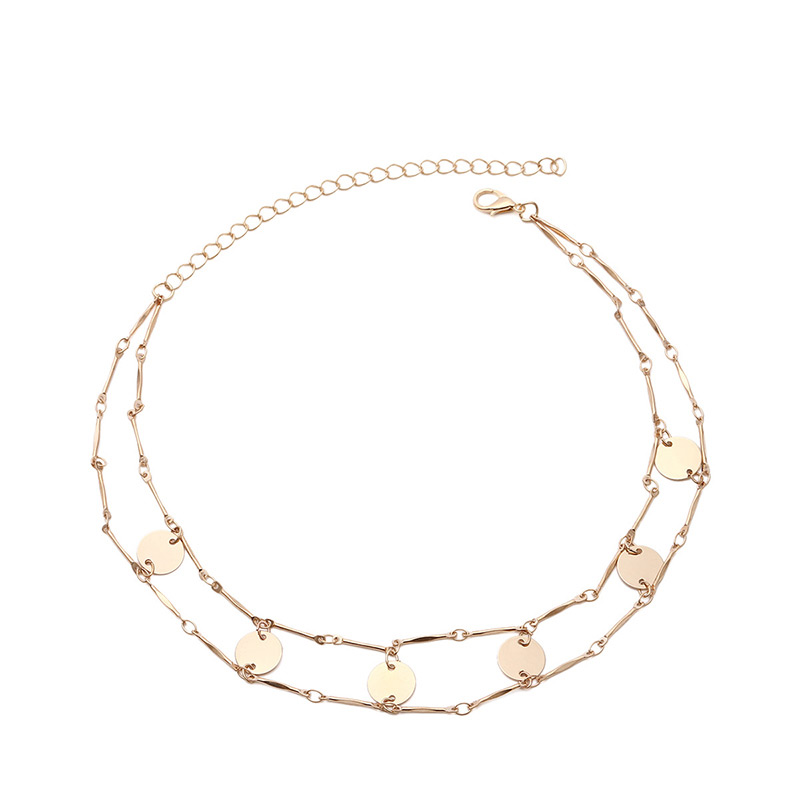 Fashion Gold Color Hollow Out Decorated Double-layer Choker,Multi Strand Necklaces