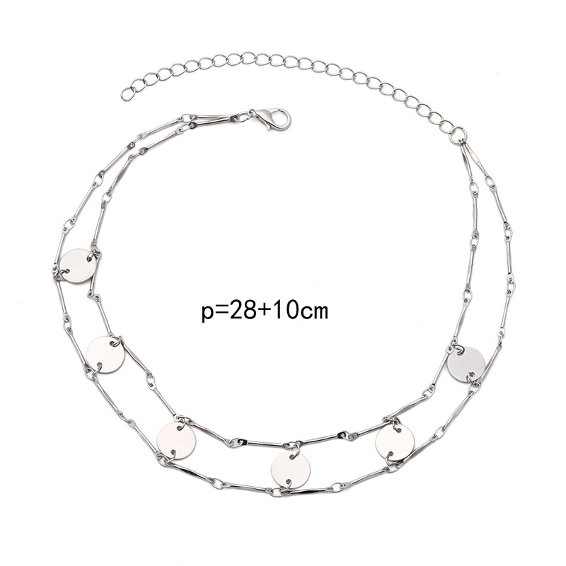 Fashion Silver Color Hollow Out Decorated Double-layer Choker,Multi Strand Necklaces