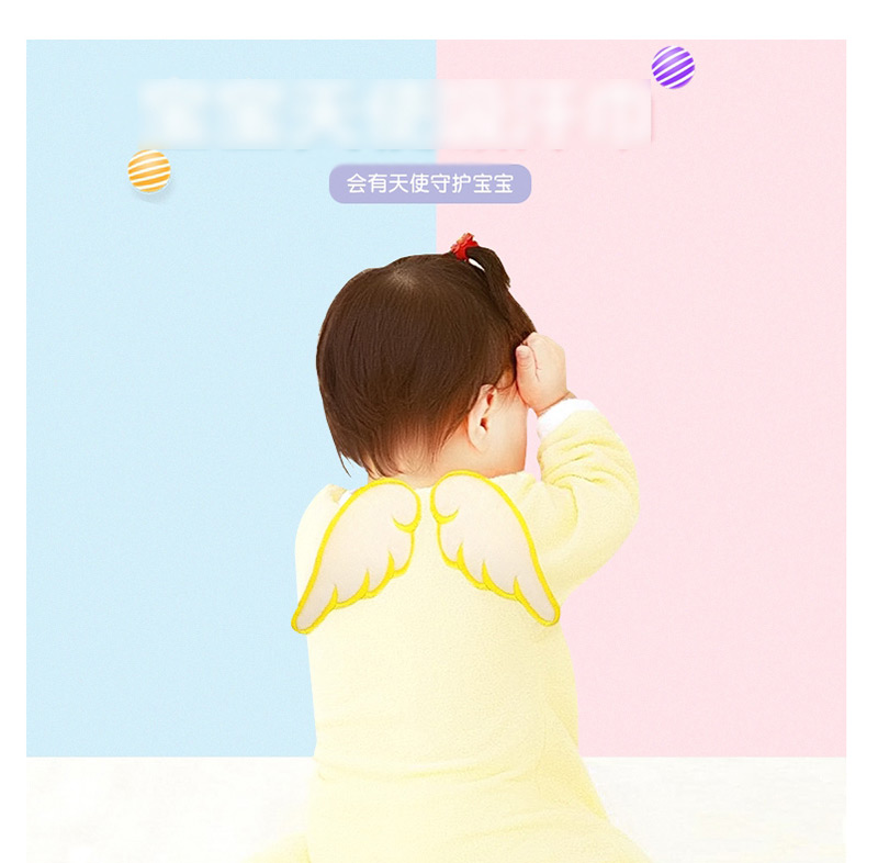 Lovely Yellow Wings Shape Decorated Child Sweatband(1pc 0-1year Old),Thin Scaves