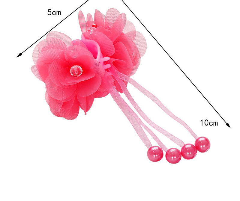 Lovely Pink Flower Decorated Taseel Design Hair Claw,Kids Accessories
