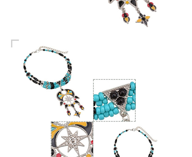 Fashion Black Beads Decorated Multi-layer Necklace,Beaded Necklaces