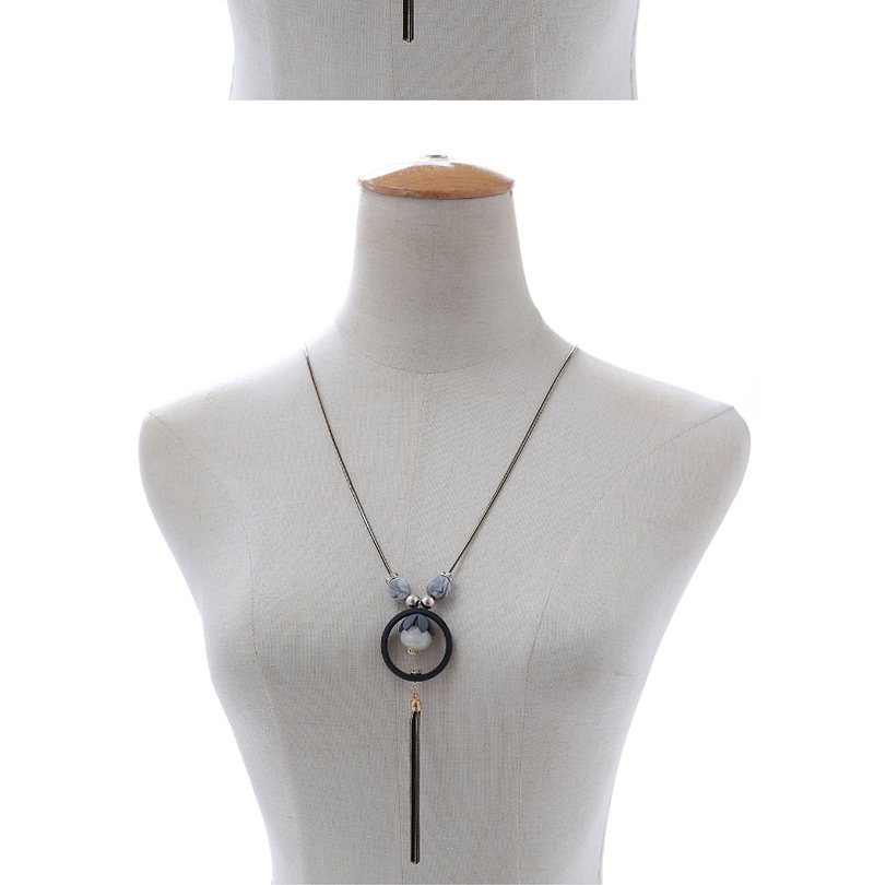Fashion Multi-color Tassel Pendant Decorated Long Necklace,Multi Strand Necklaces