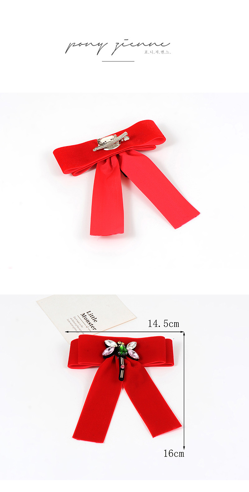 Fashion Red Dragonfly Decorated Bowknot Shape Brooch,Korean Brooches