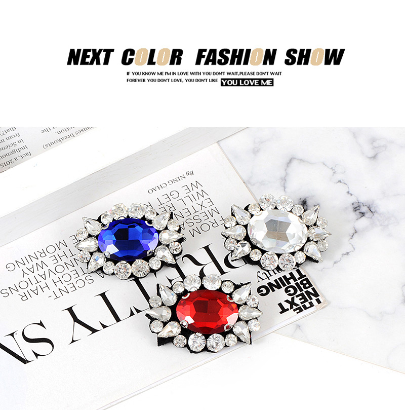 Fashion Sapphire Blue Full Diamond Decorated Simple Brooch,Korean Brooches