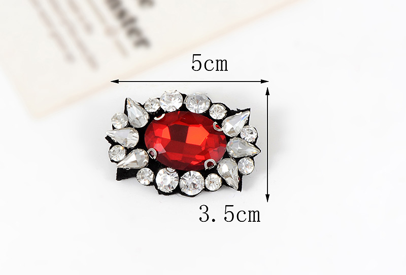 Fashion Red Full Diamond Decorated Simple Brooch,Korean Brooches