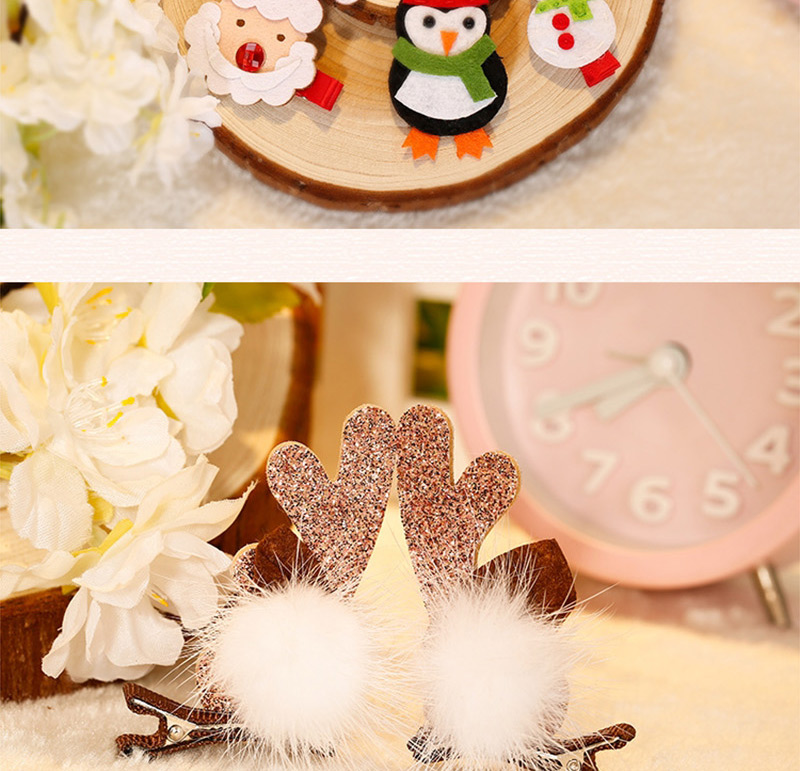 Fashion Khaki Fuzzy Ball Decorated Hairpin (1pair),Kids Accessories