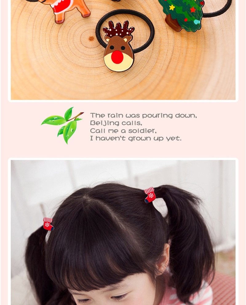 Fashion Green+red Leaf Shape Decorated Christmas Hair Band,Kids Accessories