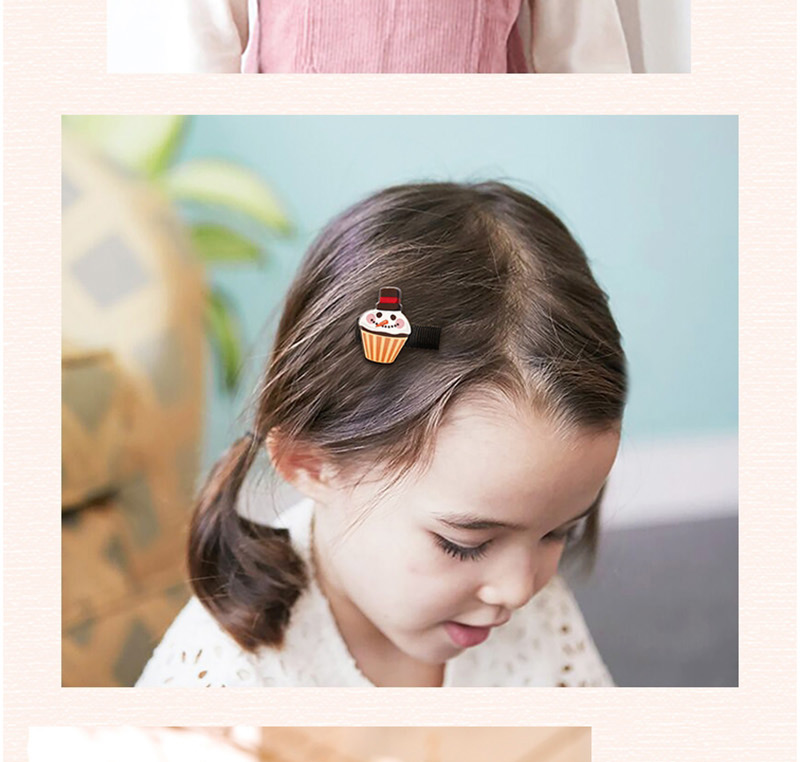 Fashion Yellow Ice-cream Shape Decorated Christmas Hairpin,Kids Accessories