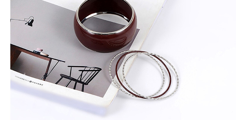 Fashion Coffee Cylindrical Shape Design Simple Bracelet(8pcs),Fashion Bangles