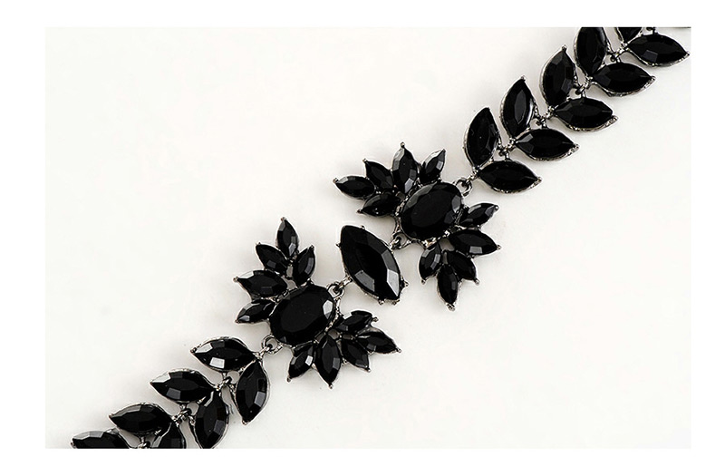 Fashion Black Diamond Decorated Double Layer Choker,Chokers