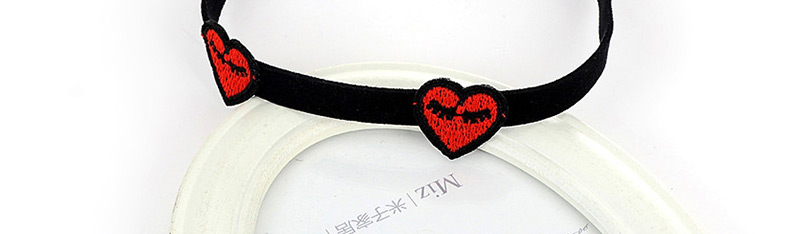 Fashion Red+black Love Pattern Decorated Simple Choker,Chokers