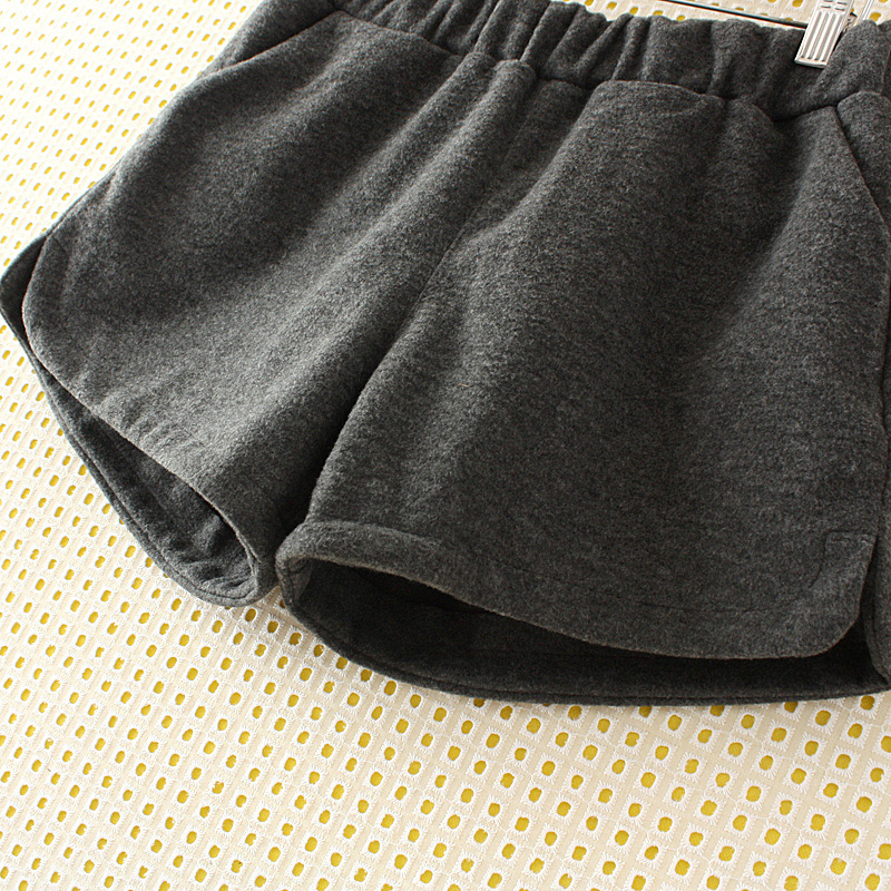 Fashion Black Pure Color Decorated Shorts,Plus Size