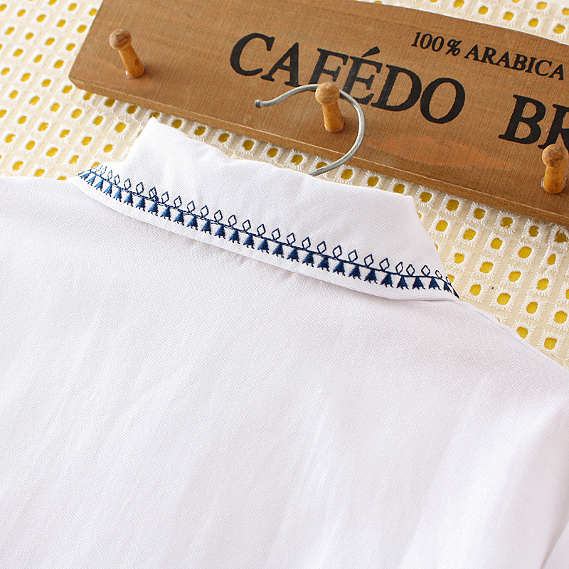 Fashion White Triangle Pattern Decorated Shirt,Plus Size