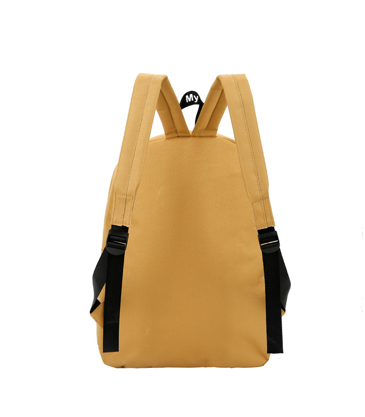 Fashion Khaki Letter Shape Decorated Backpack,Backpack