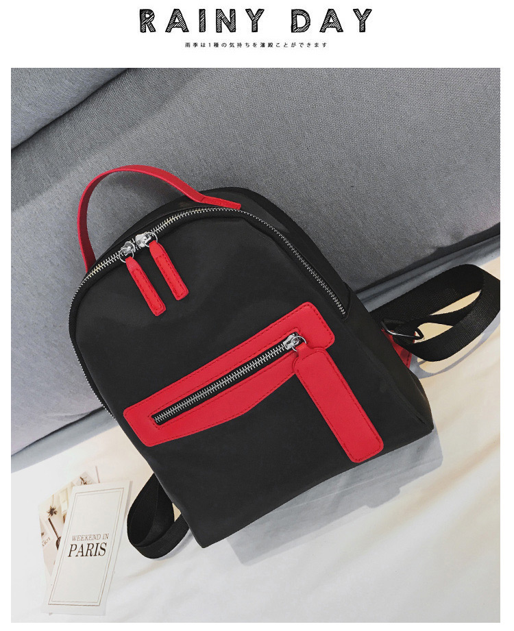 Fashion Red Color-matching Decorated Backpack,Backpack