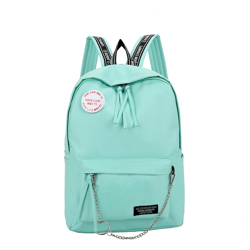 Fashion Green Chain Decorated Backpack,Backpack