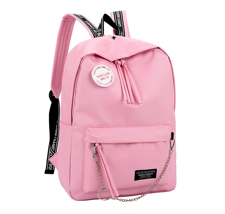 Fashion Pink Chain Decorated Backpack,Backpack