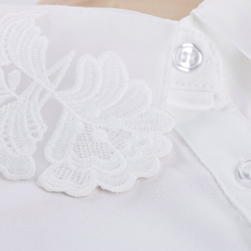 Elegant White Lace Flower Shape Decorated Fake Collar,Thin Scaves
