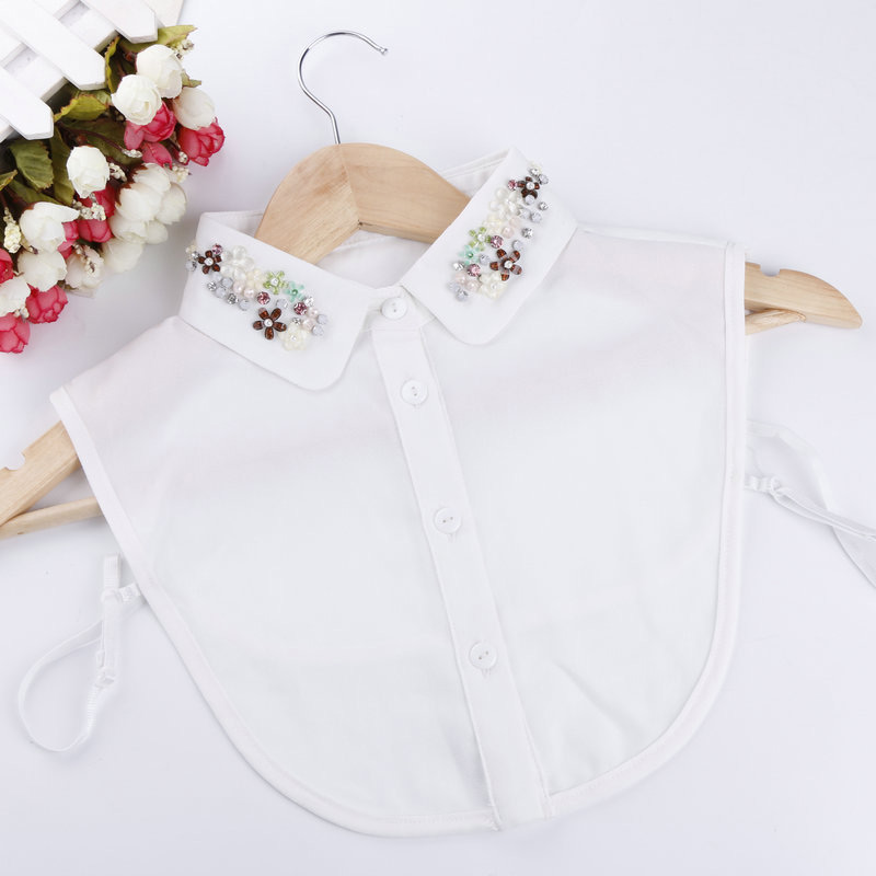 Lovely White Flower Shape Decorated Fake Collar,Thin Scaves