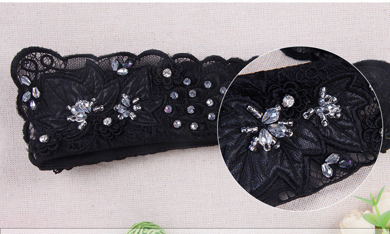 Fashion Black Leaf Shape Decorated Lace Fake Collar,Thin Scaves