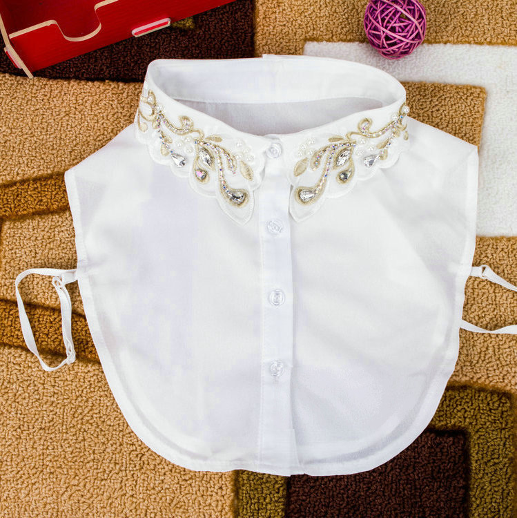 Fashion White Oval Shape Diamond Decorated Fake Collar,Thin Scaves