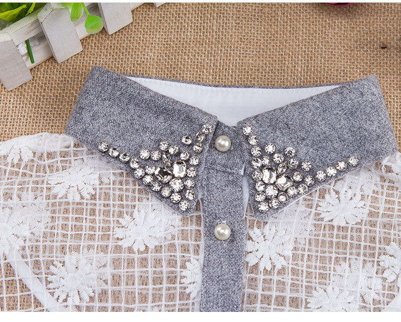 Fashion White Chrysanthemum Shape Decorated Lace Fake Collar,Thin Scaves